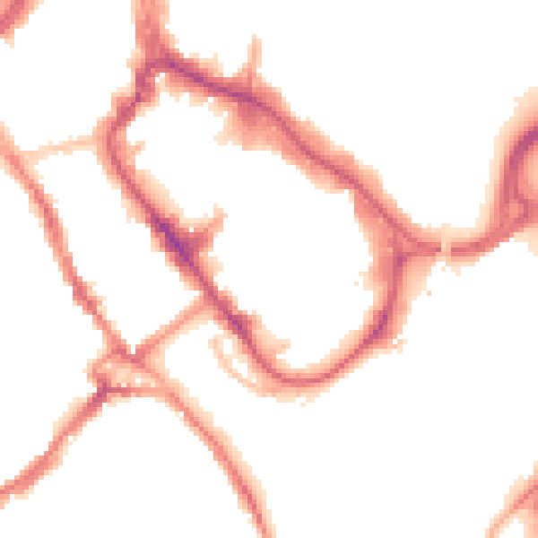 Night-time road noise heatmap for WD18 0BG