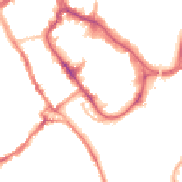 Night-time road noise heatmap for WD18 0BS