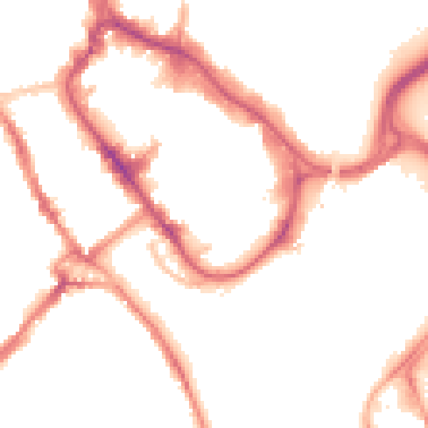 Night-time road noise heatmap for WD18 0BW