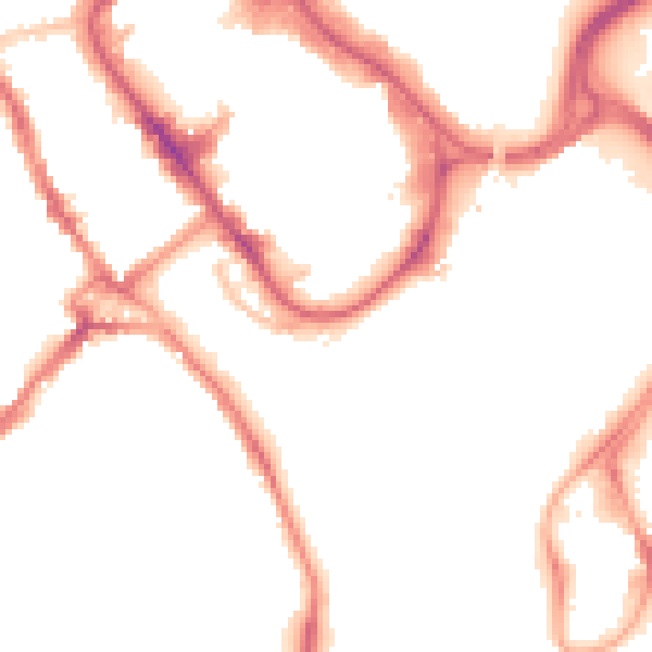 Night-time road noise heatmap for WD18 0DB