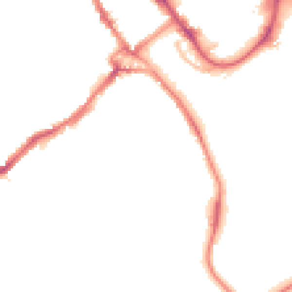 Night-time road noise heatmap for WD18 0DN
