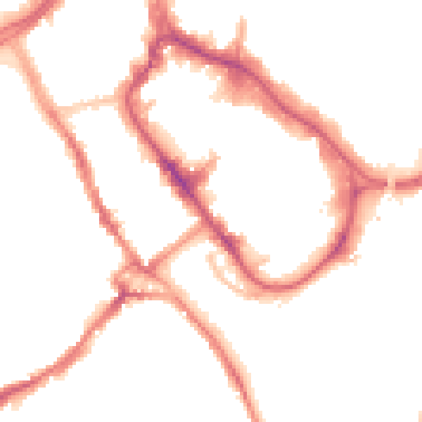 Night-time road noise heatmap for WD18 0EQ
