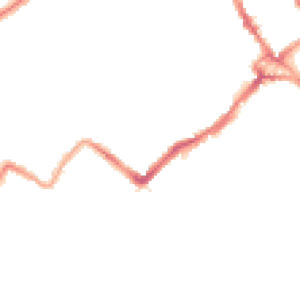 Night-time road noise heatmap for WD18 0HT