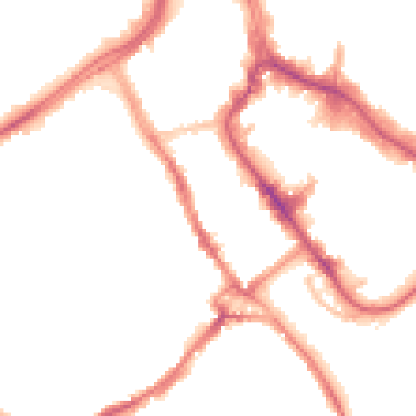 Night-time road noise heatmap for WD18 0QE