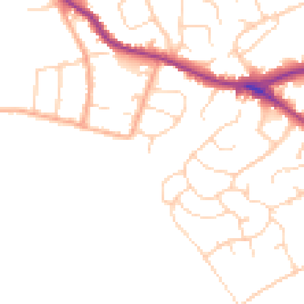 Daytime road noise heatmap for WD23 1AW