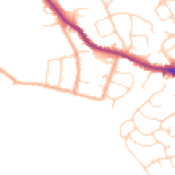 Daytime road noise heatmap for WD23 1BW