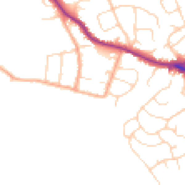 Daytime road noise heatmap for WD23 1DG