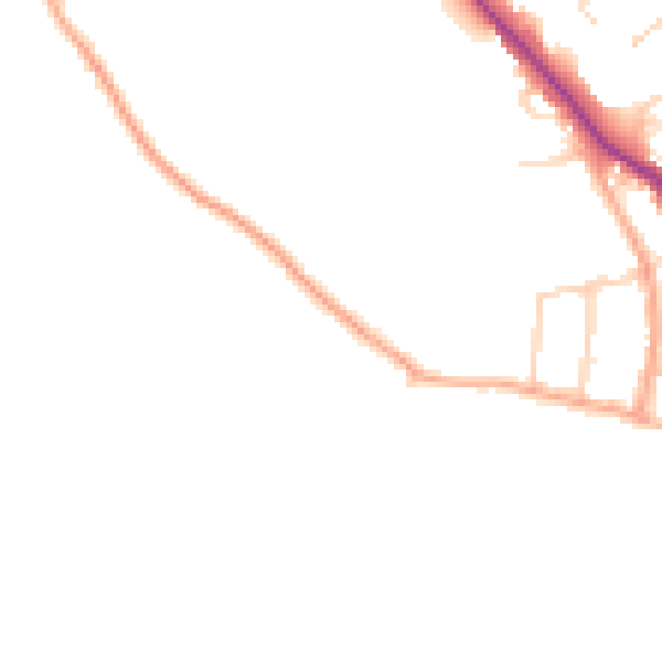 Daytime road noise heatmap for WD23 1DP