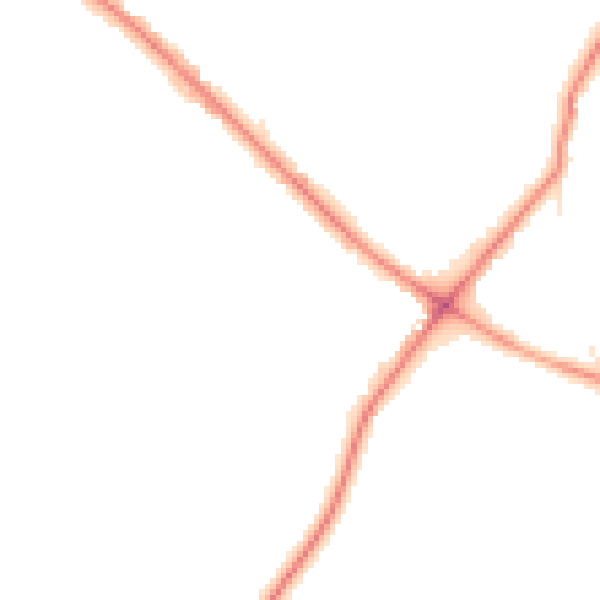 Night-time road noise heatmap for WD23 1JG