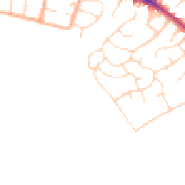 Daytime road noise heatmap for WD23 1LX