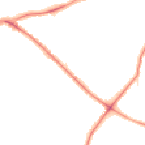 Night-time road noise heatmap for WD23 1NR