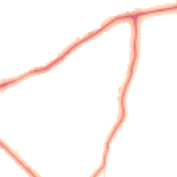 Night-time road noise heatmap for WD23 1PE