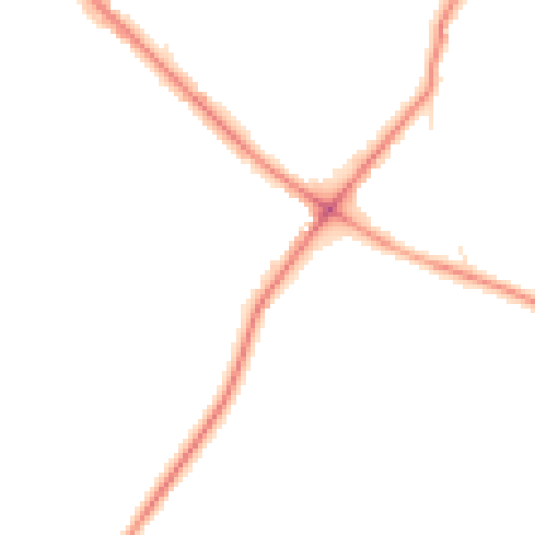 Night-time road noise heatmap for WD23 1SB