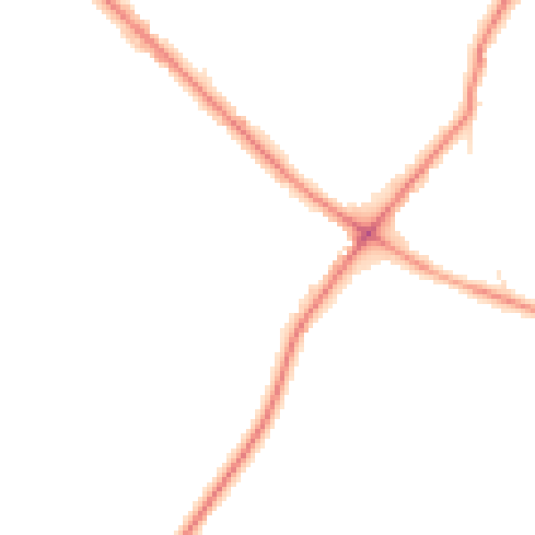 Night-time road noise heatmap for WD23 1SN