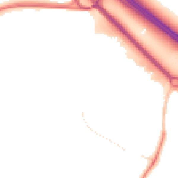 Night-time road noise heatmap for WD23 2BT