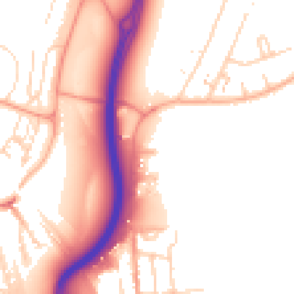 Daytime road noise heatmap for WD23 2DF