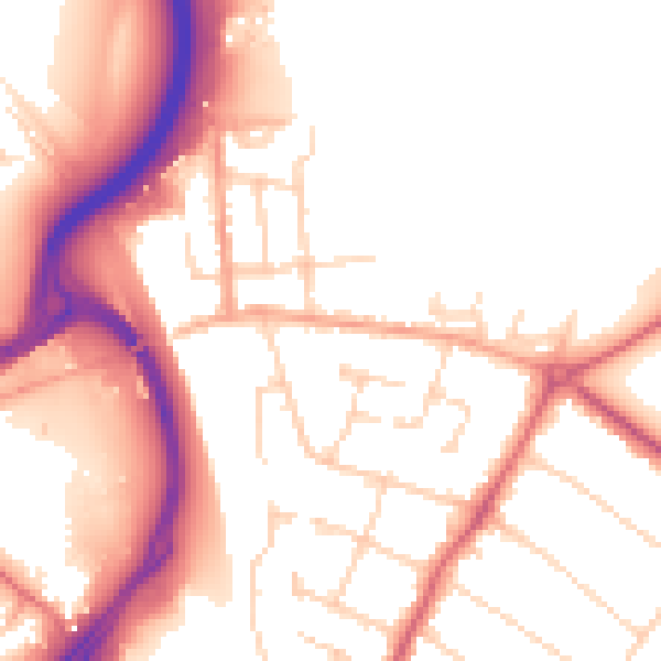 Daytime road noise heatmap for WD23 2EF
