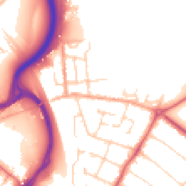 Daytime road noise heatmap for WD23 2EG