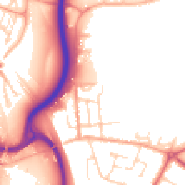 Daytime road noise heatmap for WD23 2FS