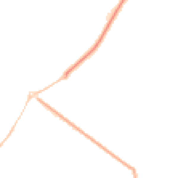 Night-time road noise heatmap for WD23 2GT