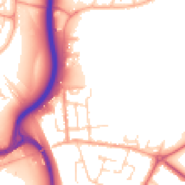 Daytime road noise heatmap for WD23 2GY