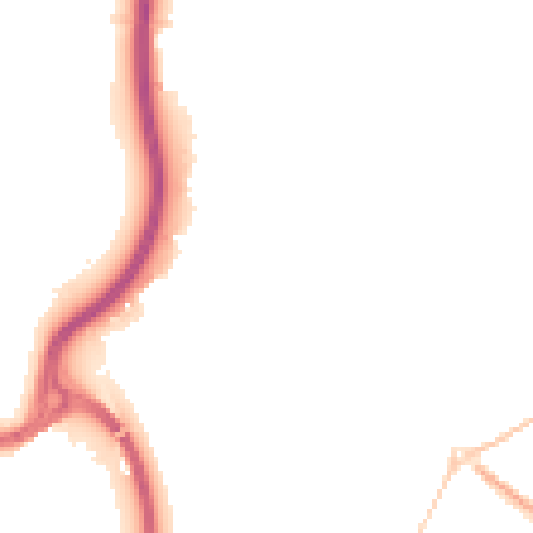 Night-time road noise heatmap for WD23 2GY