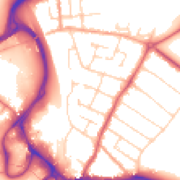 Daytime road noise heatmap for WD23 2JT