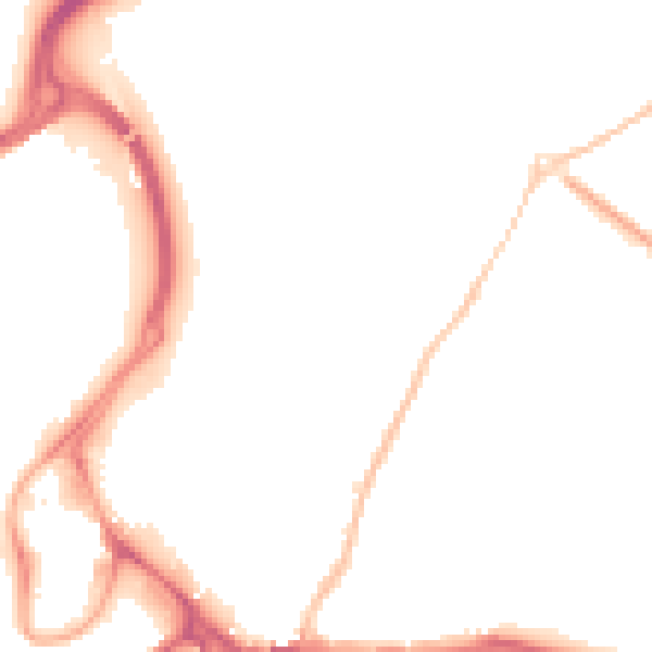 Night-time road noise heatmap for WD23 2JT