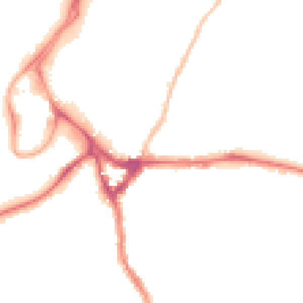 Night-time road noise heatmap for WD23 2NG