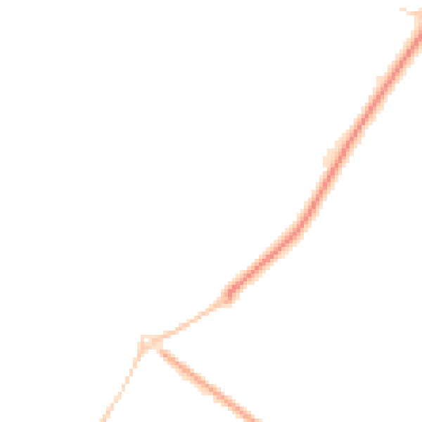 Night-time road noise heatmap for WD23 2PU