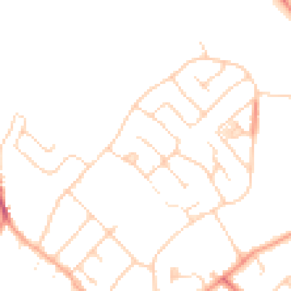 Daytime road noise heatmap for WD23 3BJ