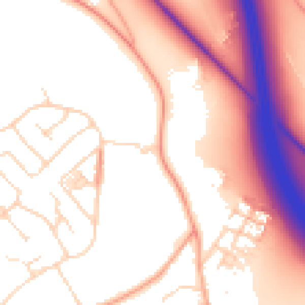 Daytime road noise heatmap for WD23 3FL