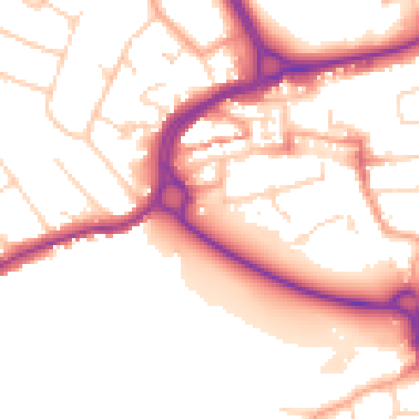 Daytime road noise heatmap for WD3 1BJ