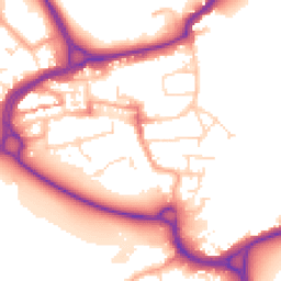 Daytime road noise heatmap for WD3 1BS
