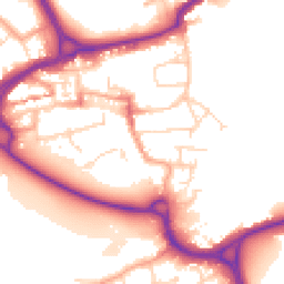 Daytime road noise heatmap for WD3 1DE