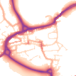 Daytime road noise heatmap for WD3 1EA