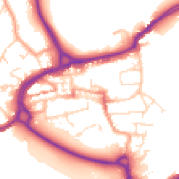 Daytime road noise heatmap for WD3 1EN