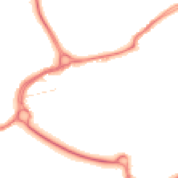 Night-time road noise heatmap for WD3 1EN
