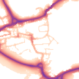 Daytime road noise heatmap for WD3 1EQ