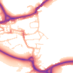 Daytime road noise heatmap for WD3 1EY