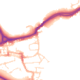 Daytime road noise heatmap for WD3 1FT