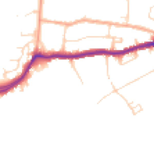 Daytime road noise heatmap for WD3 3BL