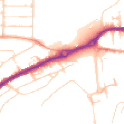 Daytime road noise heatmap for WD3 3DJ