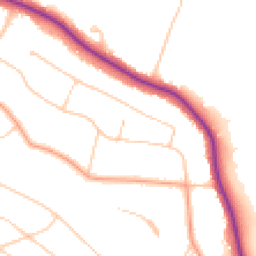 Daytime road noise heatmap for WD3 4DZ