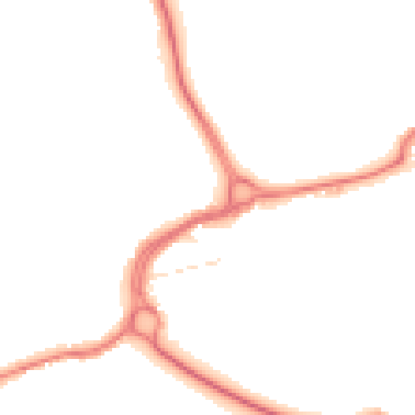 Night-time road noise heatmap for WD3 4EQ