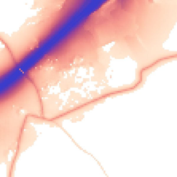 Daytime road noise heatmap for WD3 4LH