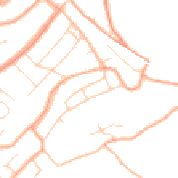 Daytime road noise heatmap for WD3 5HY