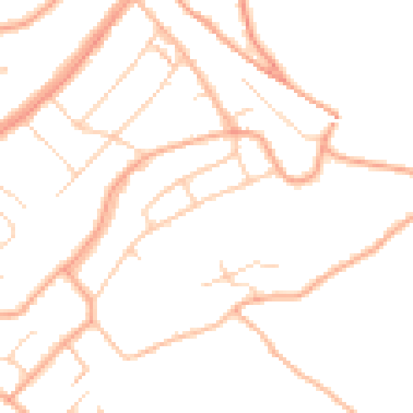 Daytime road noise heatmap for WD3 5JN