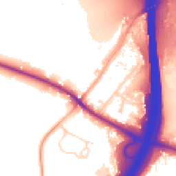 Daytime road noise heatmap for WD3 5SN
