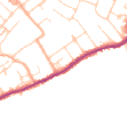 Daytime road noise heatmap for WD3 7DY